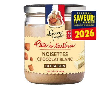 Haselnuss-Weiße Schokolade-Aufstrich - Pâte à tartiner - 400g ohne Palmöl