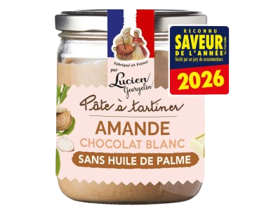 Mandel-Weiße Schokolade-Aufstrich - Pâte à tartiner - 400g ohne Palmöl